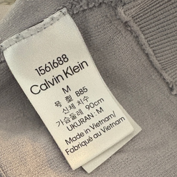 Calvin Klein Ribbed Gray Bralette - Picture 3 of 3